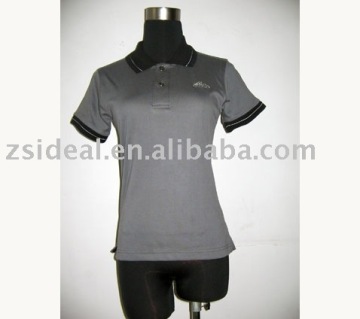 Women's cotton interlock short sleeve polo shirt