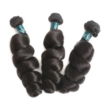 Factory Wholesale Cuticle Aligned Grade 10A Peruvian Deep Loose Wave Virgin Hair Bundles Human Hair Curly Extensions