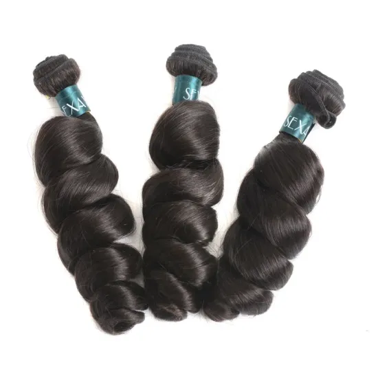 Factory Wholesale Cuticle Aligned Grade 10A Peruvian Deep Loose Wave Virgin Hair Bundles Human Hair Curly Extensions