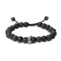 Crown natural stone beads bracelet