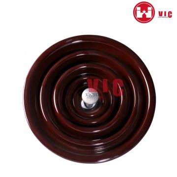 Insulator suspensi porselen disk khusus berkualitas tinggi untuk saluran transmisi