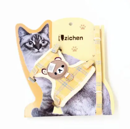 Top quality custom multicolor adjustable cartoon cat harness