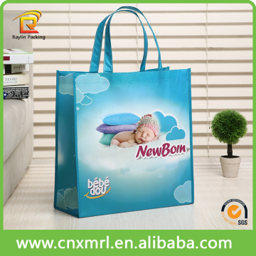 2017 high quality logo printed laminated shopping bag