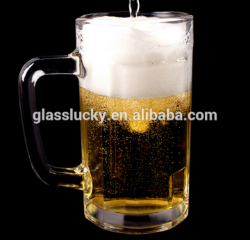 wholesale bear glass cup with handle and various sizes can be printed