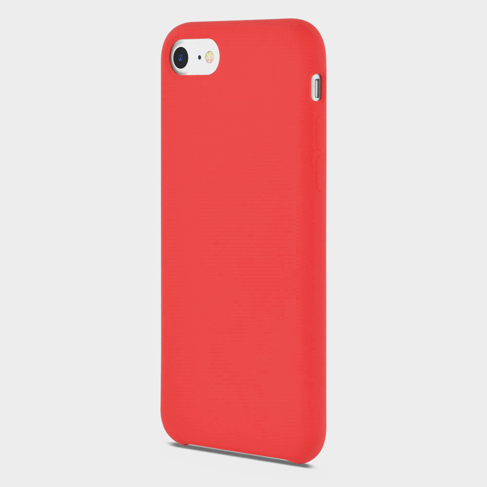 red liquid silicone phone cover