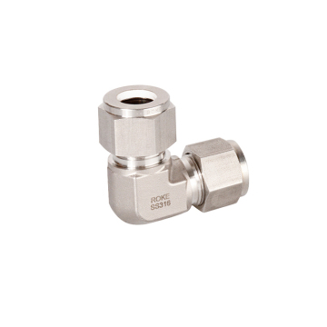 1/8''-1 1/2'' Stainless Steel Twin Ferrules Compression Fittings Union Elbow