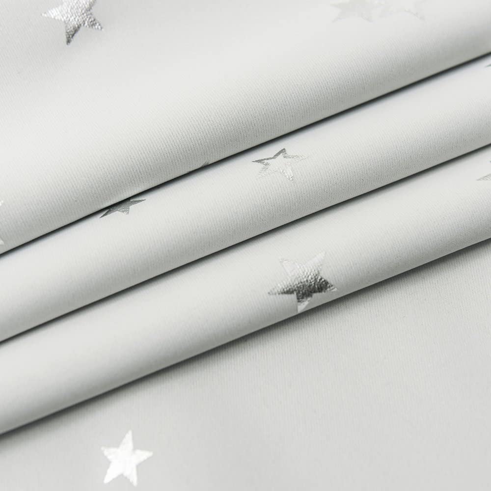 grey printed curtain