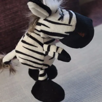 8" Sitting Zebra Stuffed Animal Plush Zebra