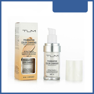 30ml Temperature Change Complexion Liquid Foundation Cream Concealer Hydrating Makeup Coverage Base Cosmetics Primer