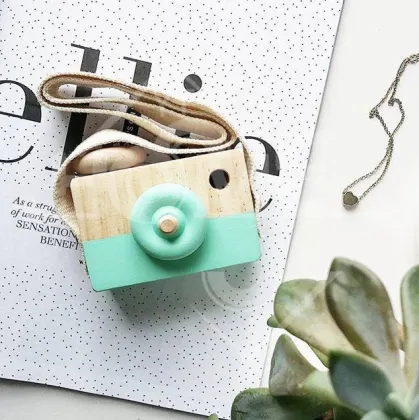 Wooden Camera Toy Cute Photo Props