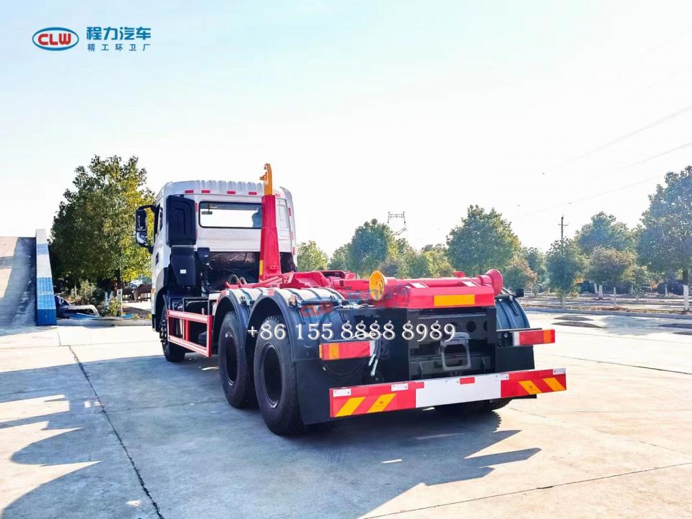 Rear Double Axle Hook Arm Garbage Truck 2 Jpg