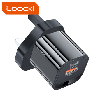 Toocki Wholesale su stock 33W A+C Mini Dual USB Type-C Caricatore a parete per telefono