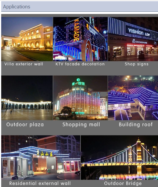 LED linear lights for building landscape lighting