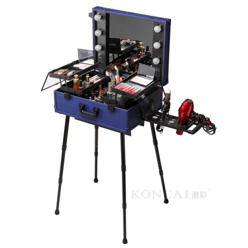 Portable Trolley Makeup Station with Light