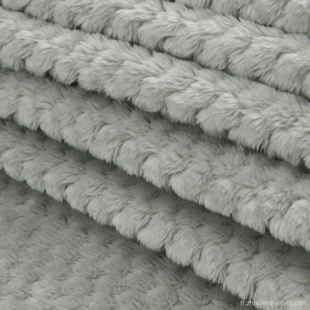 Tissu en velours de flanelle 100% polyester avec teint