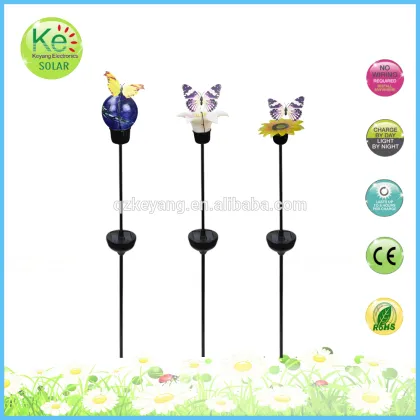 Sunflower yard light with butterfly led solar lights