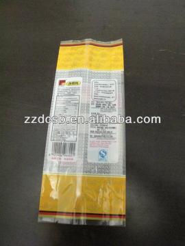 Laminated Back Center Sealed Bag For Snack With Side Gusset