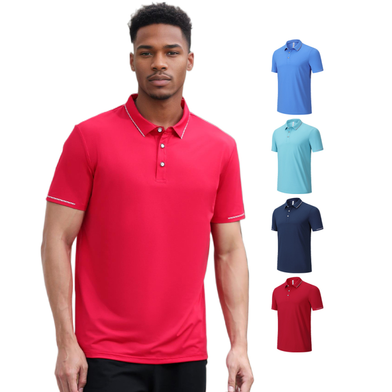 Breathable Cotton Golf Shirt for Men's Summer Wear