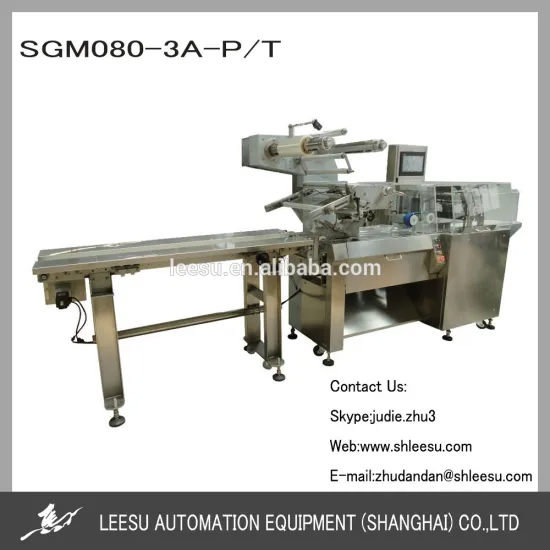 SGM080-3A-P/T Shanghai Leesu Full Automatic Horizontal Pillow Plastic Bags Packaging Machine