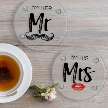 Round Customized Logo Printing Glass Coaster