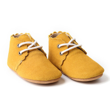 Flower unisex tobillo de cuero para bebés botas infantiles