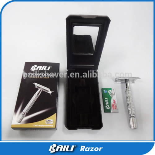 Nice gift box safety razor logo handle,razor manufactures