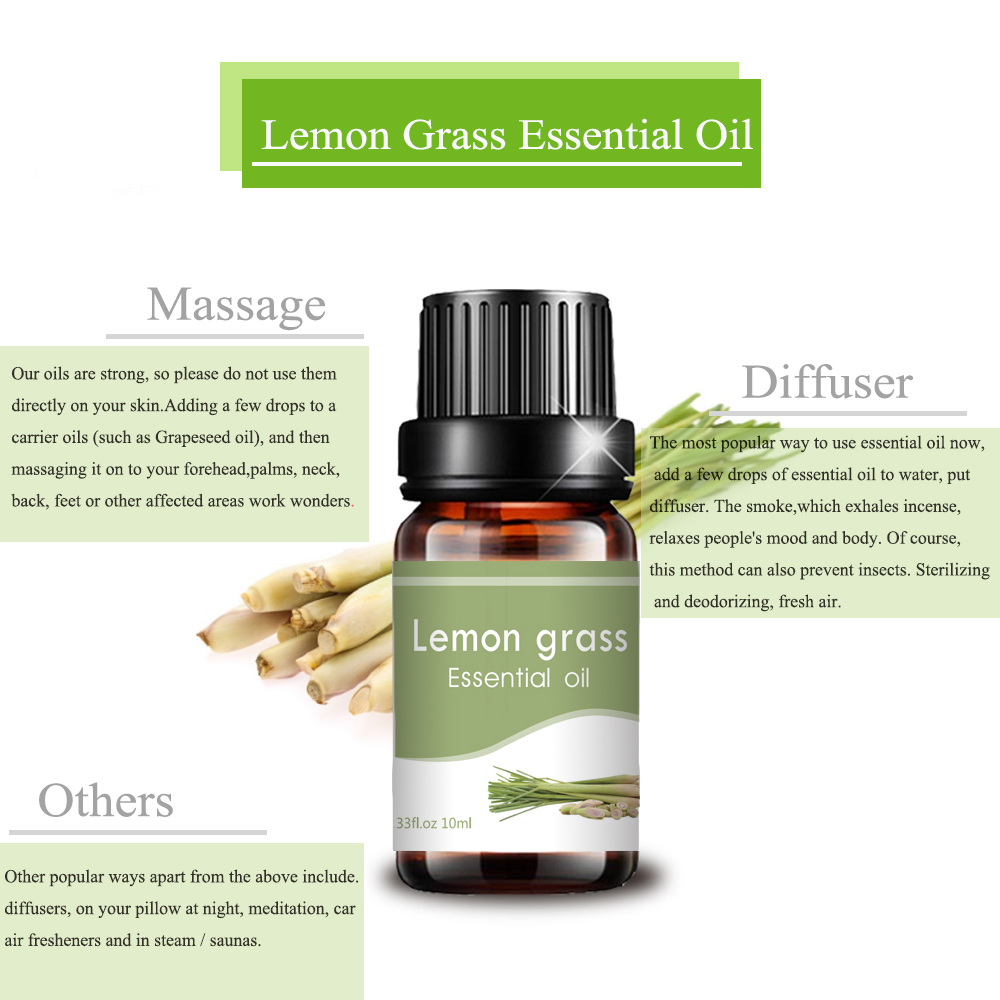 10ml lemongrass essential oil for mosquito and diffuser