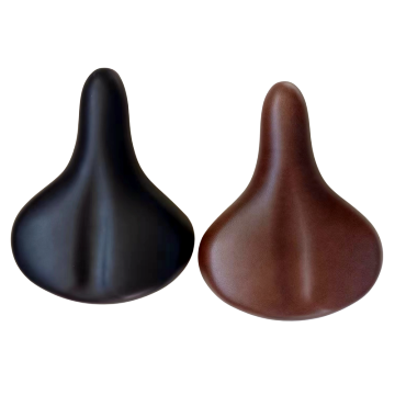 Waterproof PVC Leather Bicycle Saddle - Anti-Cutting with Black Clamp