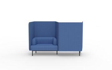 Modern High Back Two-Seater Fabric Office Booth Seating Custom Workstations with Privacy Sofa Style