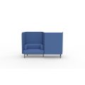 Modern High Back Two-Seater Fabric Office Booth Seating Custom Workstations with Privacy Sofa Style