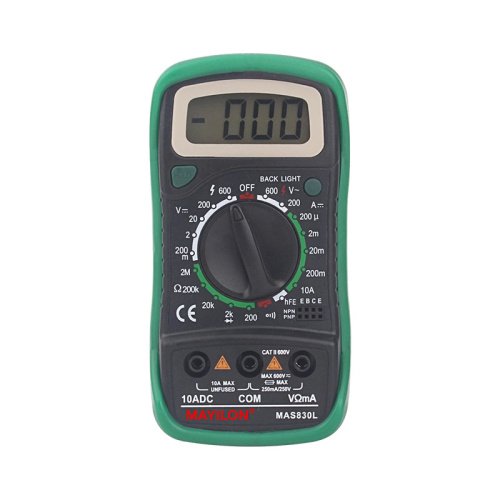 LCD digital fickstorlek grön elektronisk multimeter