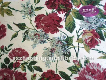 new woven cotton printed velvet fabric for garment, bedding