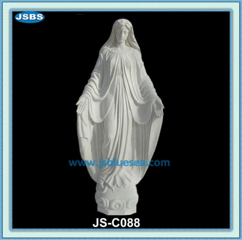 Carved Natural Stone Virgin Mary Statue