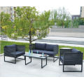 All-Weather PE Rattan Modern Outdoor Lounge Sofa with Durable Cushioned Comfort for Courtyard Leisure Spaces