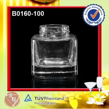 Square Glass 100ML Cosmetic Jar Skin Cream Container
