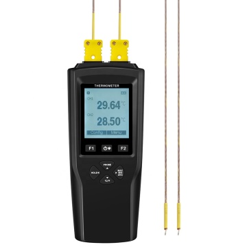 ROKTOOLS High-Speed Low-Power MCU K-Type Thermocouple Thermometer -200~1370°C Dual Input Pyrometer