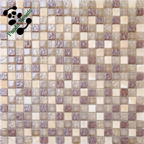 MB SMS08 Decorative Backsplash Chinese Mosaic Bathroom Wall Tile Glass Stone Mix Mosaic