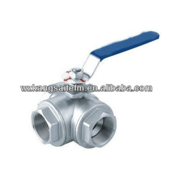 three-way female thread ball valve