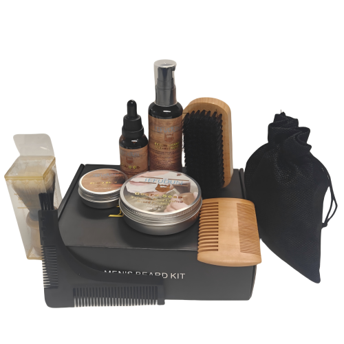 Kit de manutenção de barba do conjunto de 9 peças