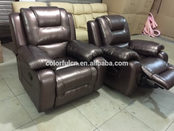 Custom Recliner Sofa/Red Leather Living Room Sofa LS680