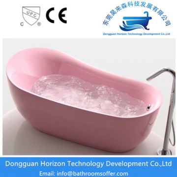 Elegant acrylic pink bathtub