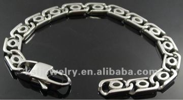 stainless steel magnetic clasps leather bracelets