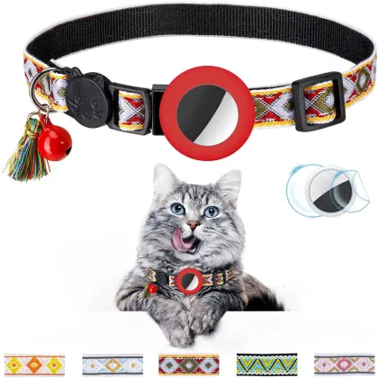 Personalized Tribal Breakaway Gps Cat Collar with Bell