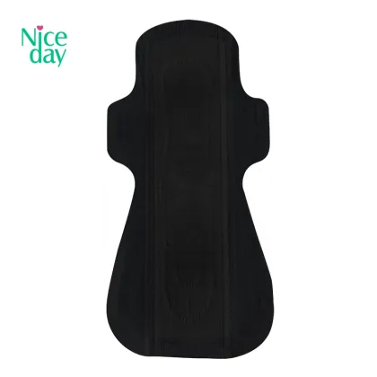 Luxury Bamboo charcoal black menstrual pads