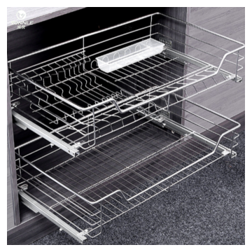 Stainless Steel Pull-Out Kitchen Organizer Basket