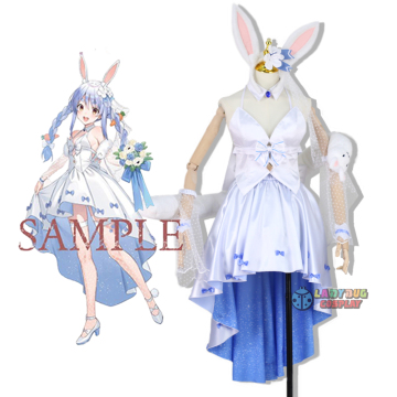 Hololive Vtuber Usada Pekora Wedding Cosplay Costume