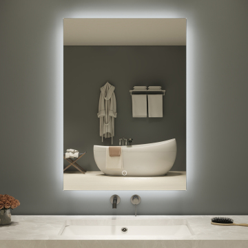 Wall-Mounted Intelligent Bathroom Mirror with LED Induction Defogging and Illumination
