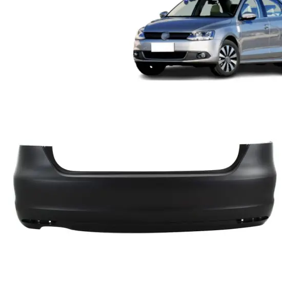 Sedan Rear Bumper Cover For VW Volkswagen Jetta 2012-2014 (No Parking Aid Sensor, No Tow Hook Holes)