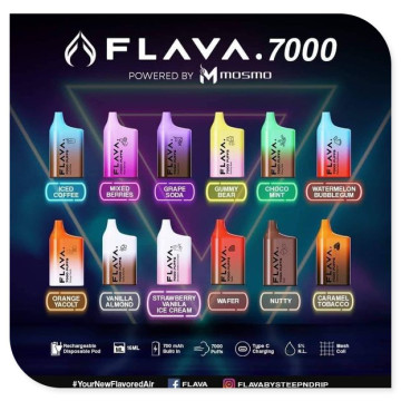 MOSMO FLAVA 7000 पफ्स डिस्पोजेबल पॉड 16ml 700mah