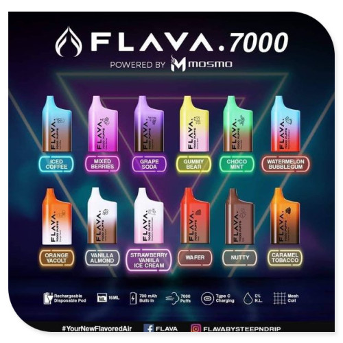 Flava Mosmo 7000 퍼프 일회용 포드 도매 가격